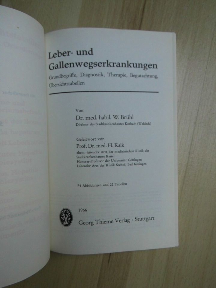 Leber- und Gallenwegserkrankungen – Dr. med. habil. W. Brühl 1966 in Wesel