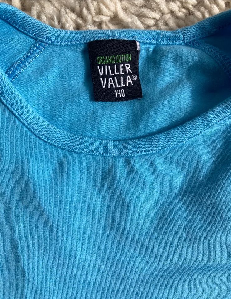 ☀️ Shirt Villervalla blau uni Gr. 140 in Bonn