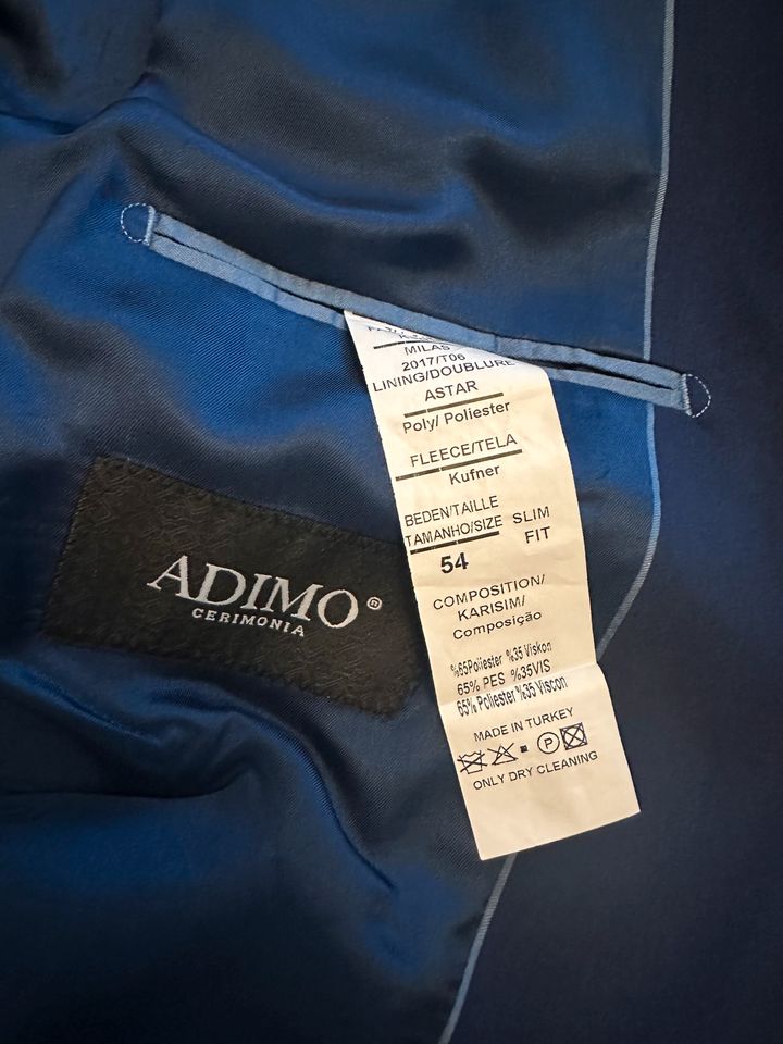 Bräutigam Anzug von Adimo Größe 54 Slim Fit in Wuppertal