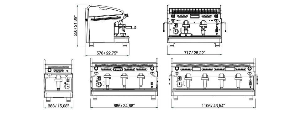 BFC Royal Kaffeemaschine Classica Eva 1/2/3/4 Gruppen in Berlin