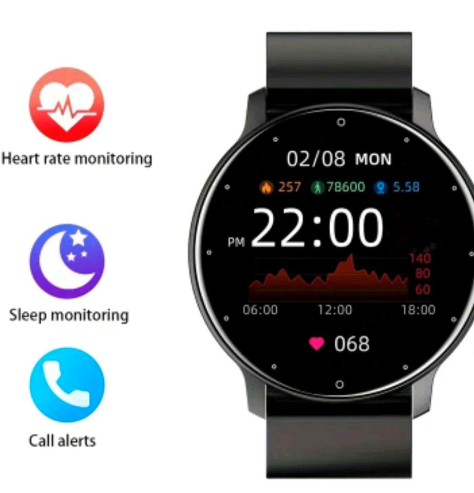 LIGE Smartwatch Elegante Smartwatch mit Silikonarmband neu in OVP in Esslingen