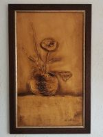 Ölgemälde Ölbild mit Rahmen Blumen Abstrakt Gold Braun H71,5 x 45 Thüringen - Jena Vorschau
