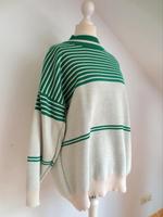lockerer Pullover in apfelgrün / hellbeige gestreift von Shein Hessen - Großenlüder Vorschau