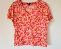 C&A Sommerbluse ☆ Gr. 44 ☆ pink-coral ☆ Blümchenmuster ☆ Shirt ☆ Niedersachsen - Edemissen Vorschau