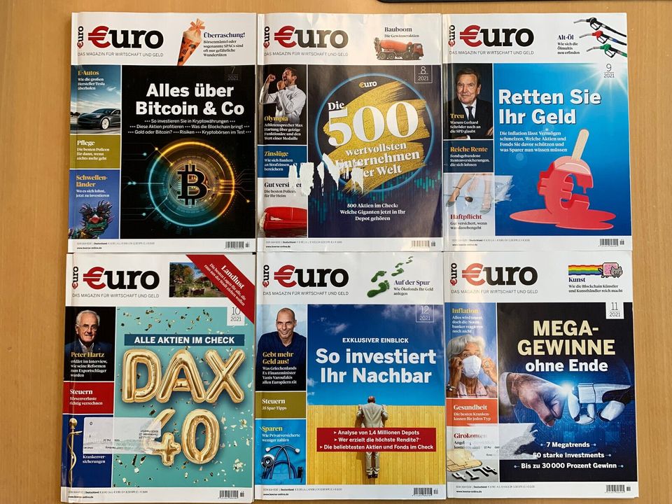 6x €uro Magazin Ausgaben 7-11/2021 - Top! in Frankfurt am Main
