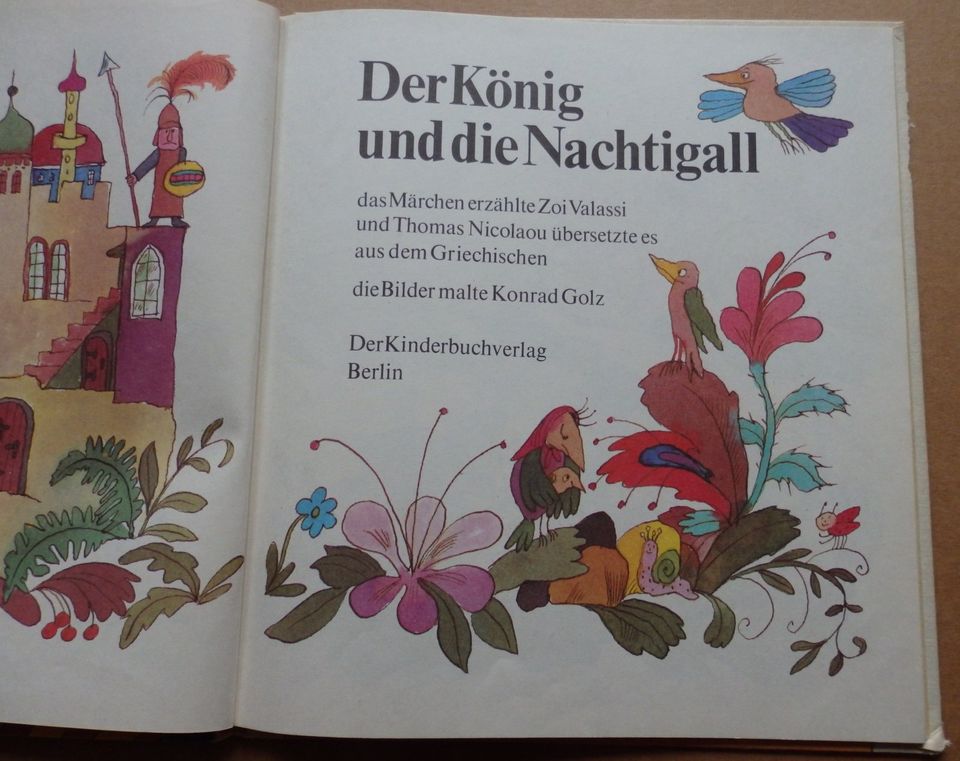 "Der König und die Nachtigall", Kinderbuch, DDR, 1983 in Dresden