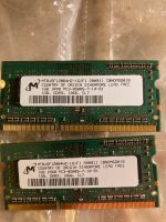 2*1GB DDR3 1066MHz RAM MT8JSF12864HZ-1G1F1 von Micron SO-DIMM Hessen - Korbach Vorschau