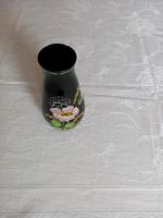 Schwarze Vase mit Blumenverzierung Thüringen - Bleicherode Vorschau