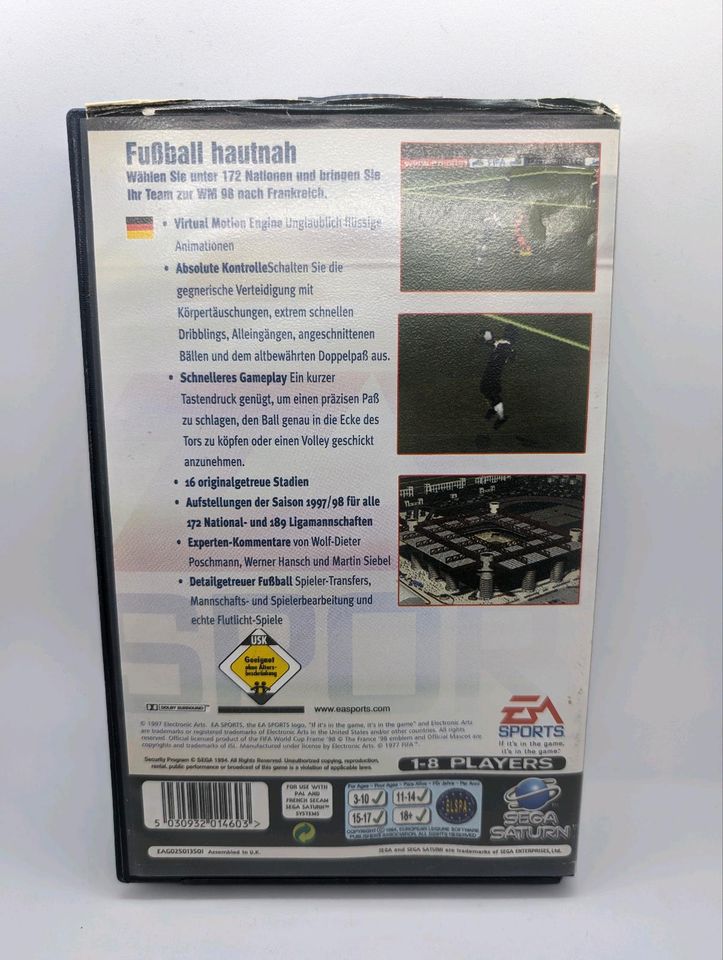 Sega Saturn EA FIFA die WM Qualifikation 98 mit Handbuch Ovp in Berlin