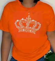 Shirt mit Strass Krone Bling Bling Orange 5xl / 54 Nordrhein-Westfalen - Moers Vorschau
