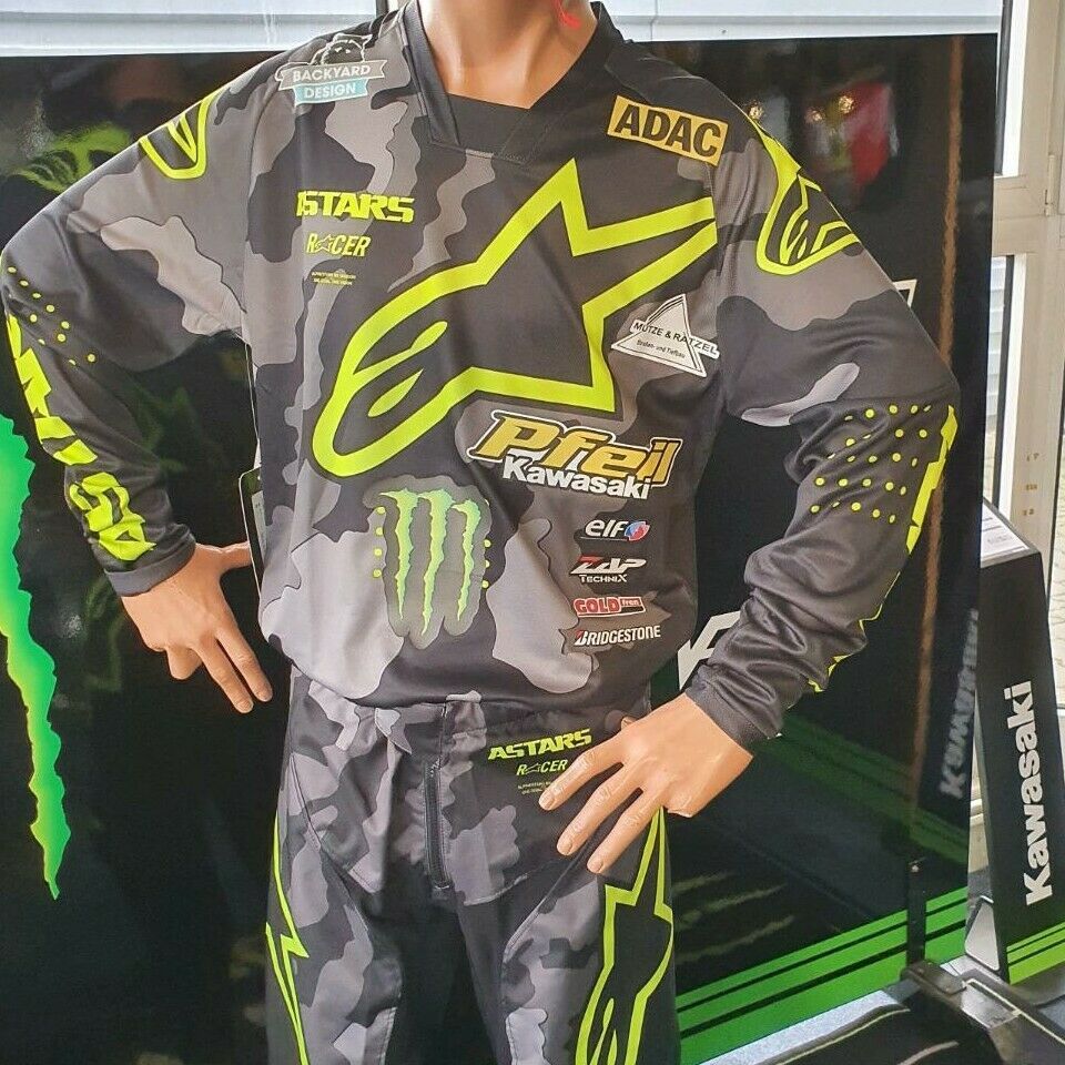 Kawasaki Pfeil Team Combo Jersey Hose alpinestars kxf in Triptis