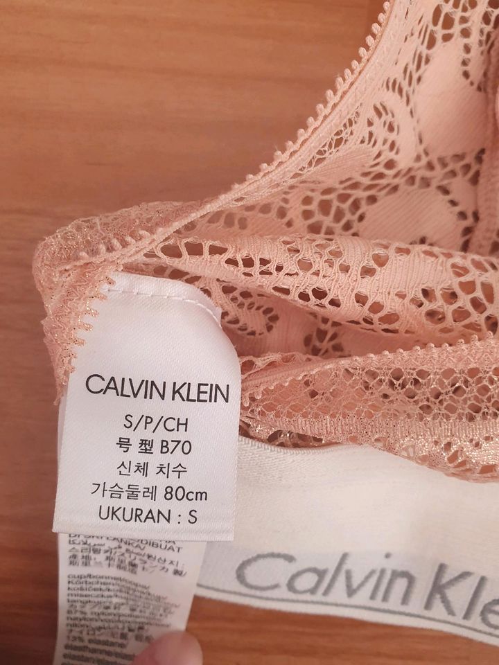 Calvin Klein Bh Bralette rose gold peach Glitzer S in Lübeck