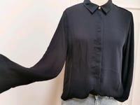 Zara Bluse dunkelblau blau M/L fließend elegant Knopf gold navy Niedersachsen - Oldenburg Vorschau