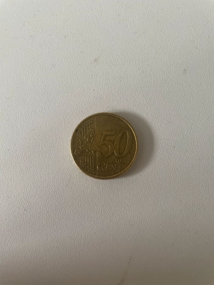 50 Cent LEPTA EURO Münze Griechenland 2002 GRECCE -Selten-Rarität in Rodalben