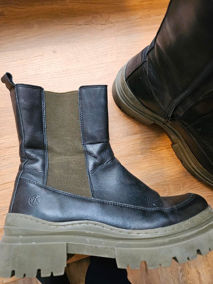 Damen Boots PX Größe 42 schwarz-oliv in Nordhorn