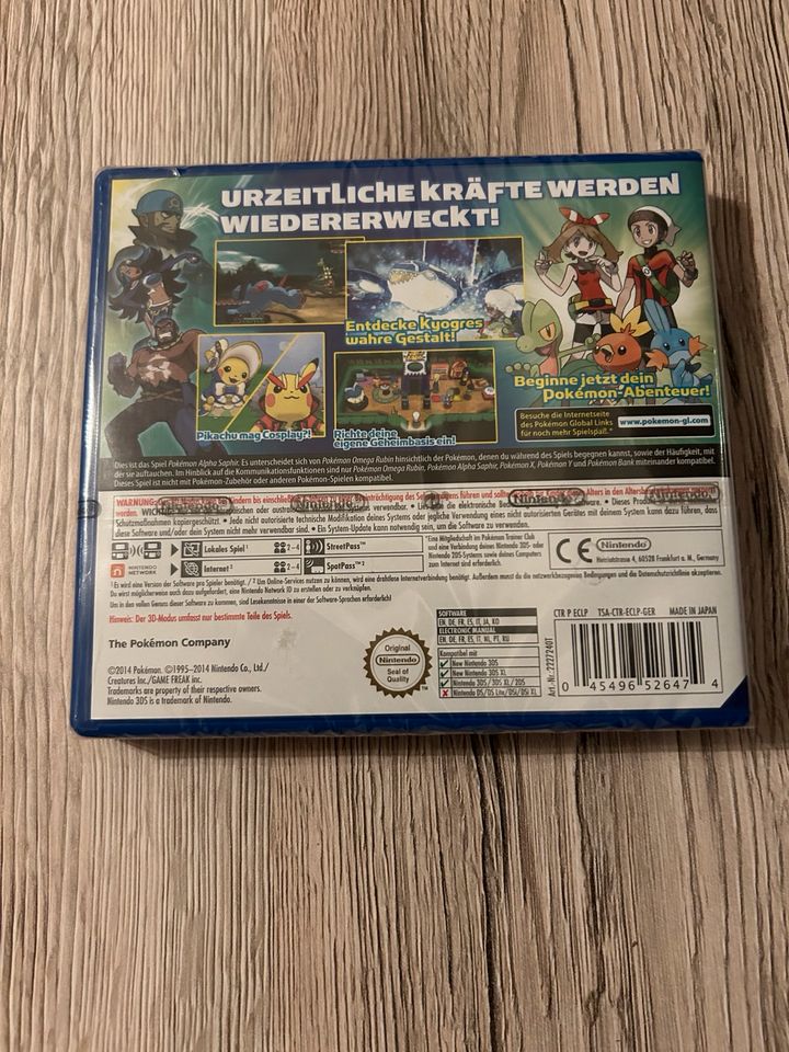 NEU! Nintendo DS 3DS Pokémon Pokemon Alpha Saphir Sealed OVP in Herborn