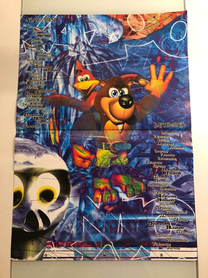 Nintendo - Kalender - 1995 - Offical - Zelda - Mario - Top in Ansbach