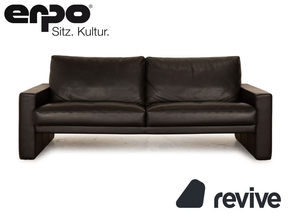 Erpo CL 100 Leder Dreisitzer Schwarz Sofa Couch in Köln