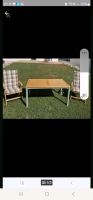 Gartengarnitur aus Holz inkl. Sitzauflagen. Tisch plus 2 Stuhle. Rheinland-Pfalz - Böhl-Iggelheim Vorschau