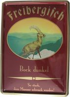 Freiberger Brauerei - Bock dunkel - Blechschild 21 x 15 cm # Sachsen - Eilenburg Vorschau