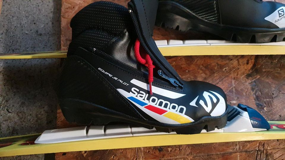 Ski Langlauf Set Fischer mit Schuhe Salomon Gr. 33,5 Ski 100 cm in Freiberg