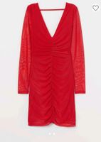 Kleid mit V-Auschnitt rot mesh chic H&M Mini kurz Kleid M/L Niedersachsen - Vechelde Vorschau