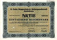 R !!! AKTIENGESELLSCHAFT - HEIDELBERG - 1000 RM - 1929 !!! Kreis Pinneberg - Elmshorn Vorschau