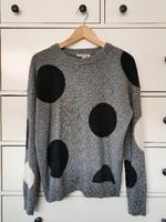 Comma Pullover Strick Grau Blau Creme gepunktet S 36 Neuwertig Niedersachsen - Rastede Vorschau