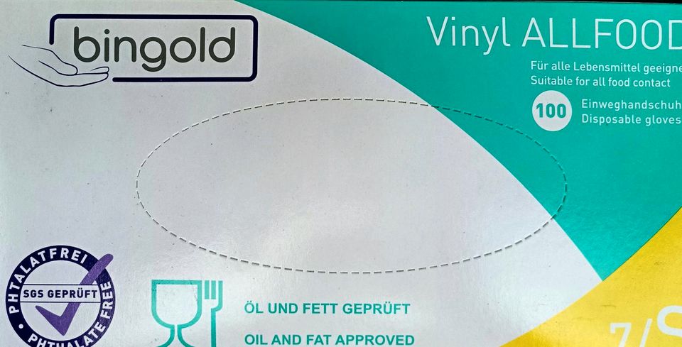 EINWEGHANDSCHUHE- 1000 ST- VINYL- Gr.7/S (Tatoo- Pflege- Gastro) in Taucha