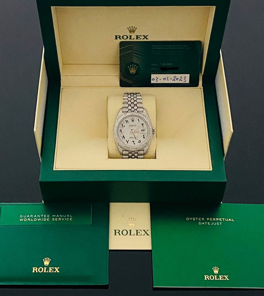 Rolex Datejust 41 mm Jubile iced out 126300/ 2023/ VVS Diamanten in Berlin