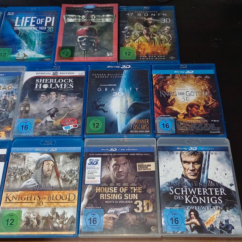 14 Blu-rays in 3D, X-Men, Spider-Man, Fluch der Karibik, 47 Ronin in Bocholt