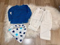 Jungen Set H&M Hose weiß Name it Shirt 86 blau maritim Sterne Baden-Württemberg - Sulz Vorschau