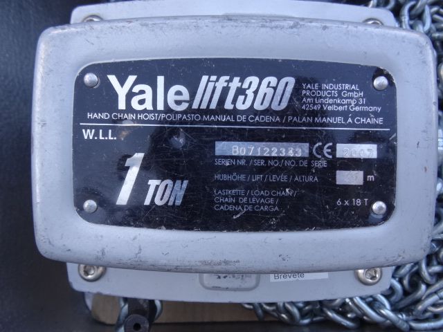 Yale lift 360 Handkettenzug Kettenzug Flaschenzug 1000kg,19 Meter in Zossen-Glienick