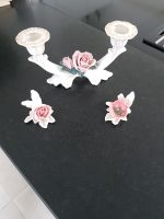 Porzellan Kerzenständer mit 2 Deko Blüten Germany Thüringen - Erfurt Vorschau