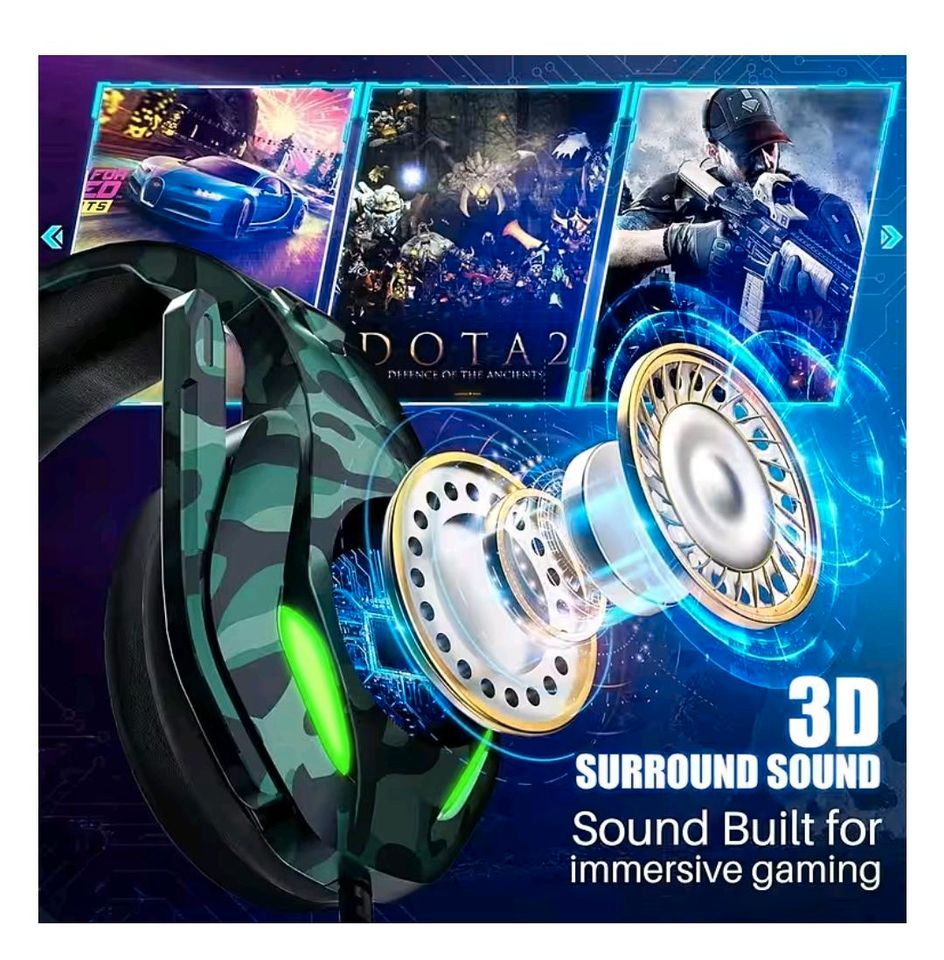 Audio Headsets Stynice Gaming-Headset (Headset mit Mikrofon und L in Neuhaus