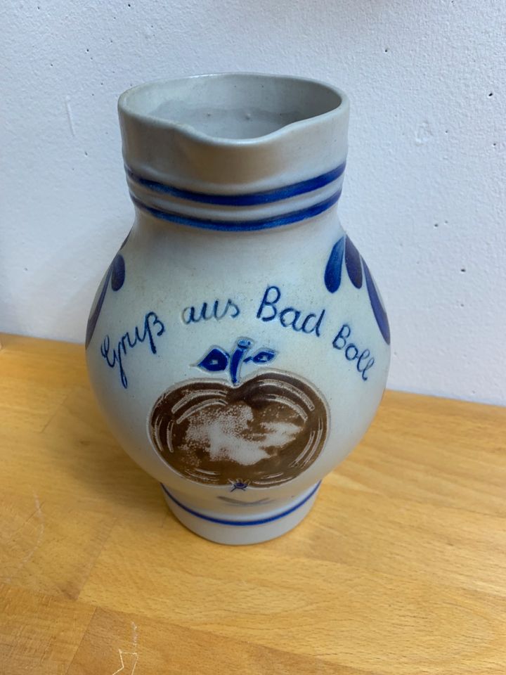 Weinkrug -Ton Keramik- Vase, Kanne, Bad Boll, Antik! in Frickingen