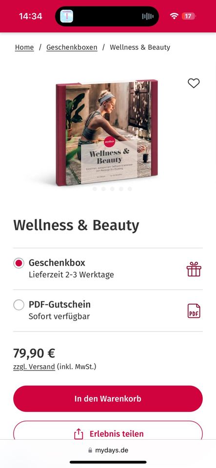 MyDays Wellness & Beauty Gutschein im Wert von 79€ in Ansbach