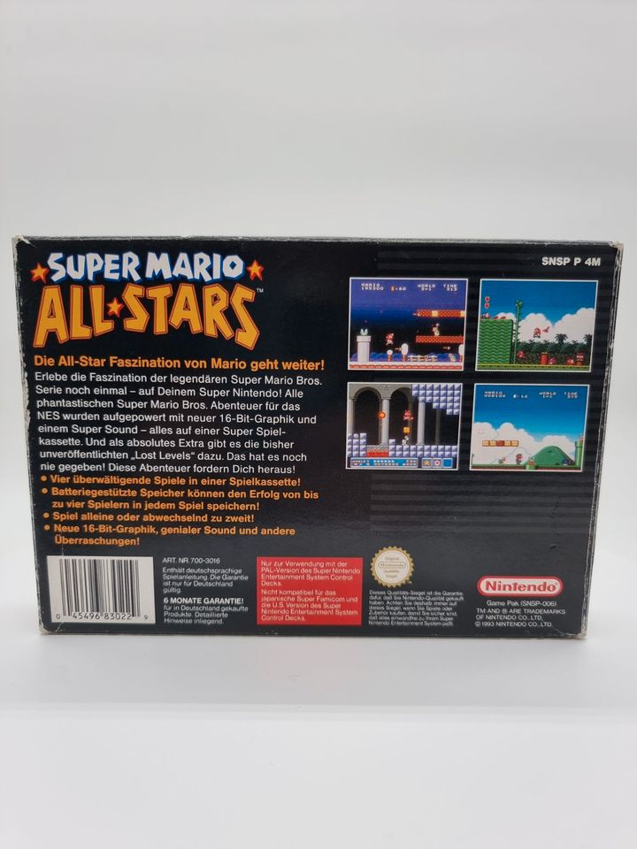 Super Nintendo SNES | Super Mario Allstars OVP || Spiel All Stars in Hannover