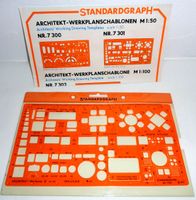 Architekt Werkplanschablone Nr.7301 Maßstab 1:50 (1972) Neuhausen-Nymphenburg - Neuhausen Vorschau