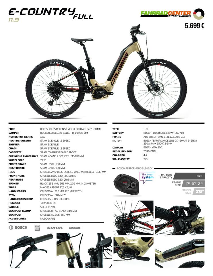 27,5" Crussis e-Country 11.9 # Fully # E-Bike in Sangerhausen