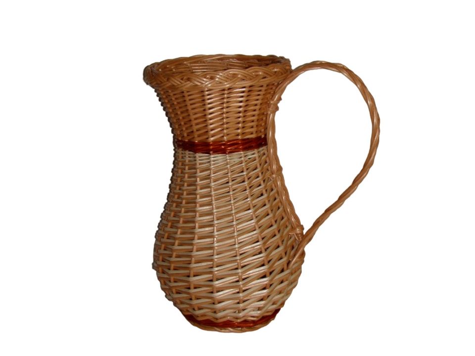 Korbvase Vase geflochten Weide mit Einsatz P50 in Ottendorf-Okrilla