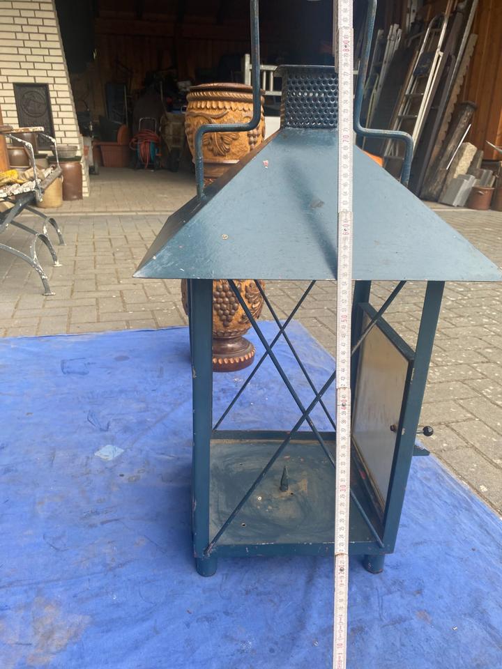 Gartenlaterne Holzsäule Kerzenhalter Vintage Deko in Damme