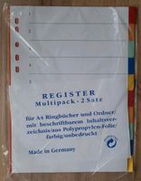 2 Sätze a 10 Stück Register DinA 4  Kunststoff Bunt NEU OVP Bayern - Haßfurt Vorschau