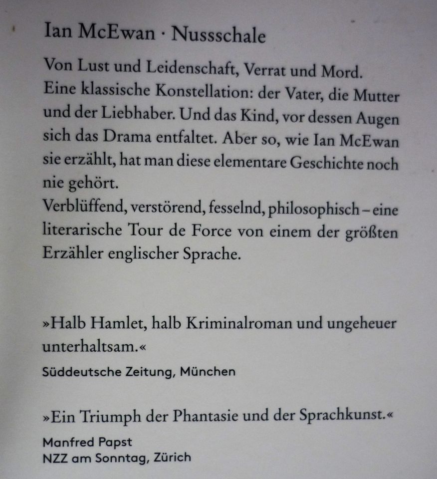 Ian McEwan 3 Bücher Nussschale, Solar und Abbitte in Baden-Baden