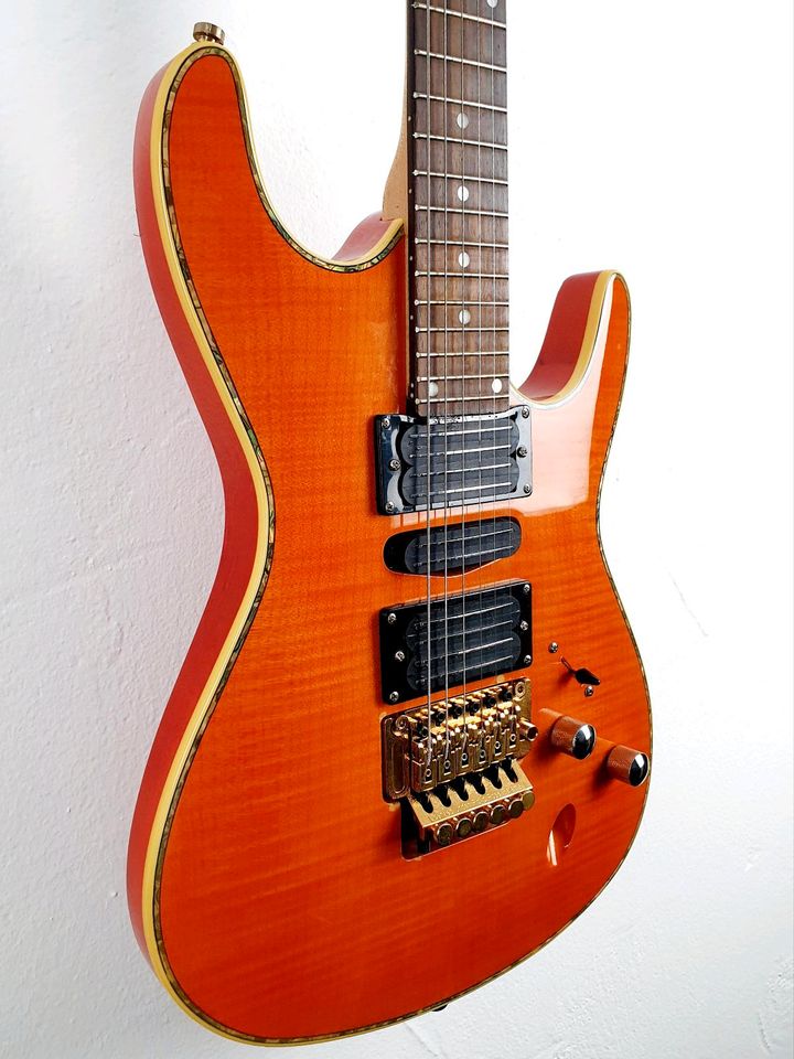 DiMavery HSH Superstrat Floyd Rose E-Gitarre Orange mit Garantie in Linsengericht