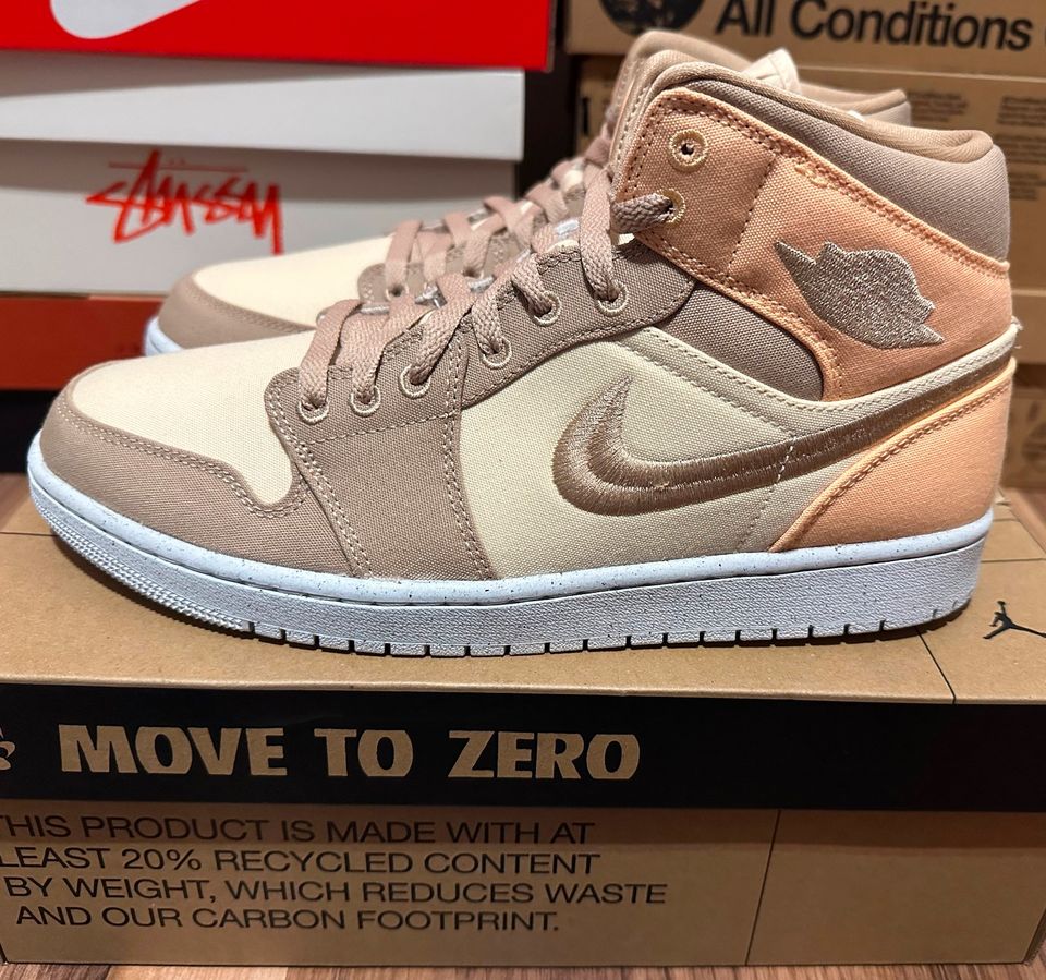 Nike Air Jordan 1 Mid SE Canvas Khaki Sneaker Schuhe 44 in Köln