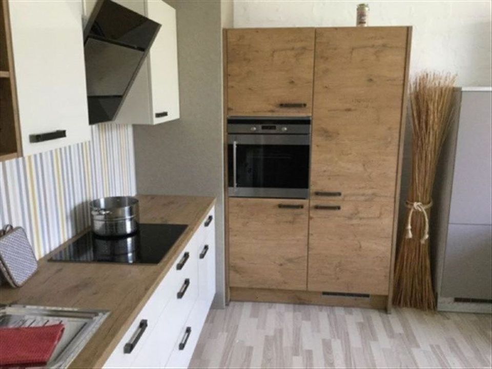 Einbauküche Küchenzeile Küche Magnolie mit Eiche  N02 GÜNSTIG NEU in Enger