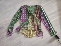 Bluse Durchsichtig Printed Zara Grün-Lila-Gelb Dresden - Johannstadt Vorschau