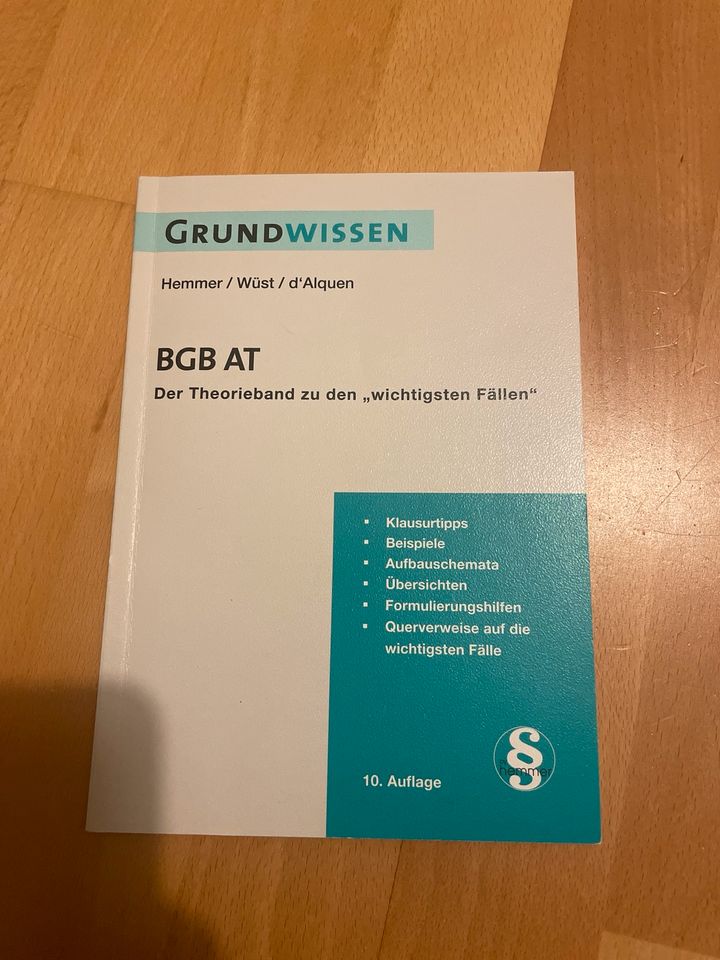 Hemmer Grundwissen BGB AT in Würzburg
