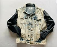 Zara Jeansjacke Mit Kunstleder Größe XL Distressed Denim Jacket Thüringen - Erfurt Vorschau